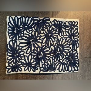Accent Pillow - Navy Flower